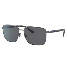 Polo Ralph Lauren PH 3137 900281 Shiny Gunmetal Metal Sunglasses Grey Polarized