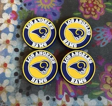 4 Piece Los Angeles Football Team Silicone Focal Beads DIY Jewelry Pens+ NEW