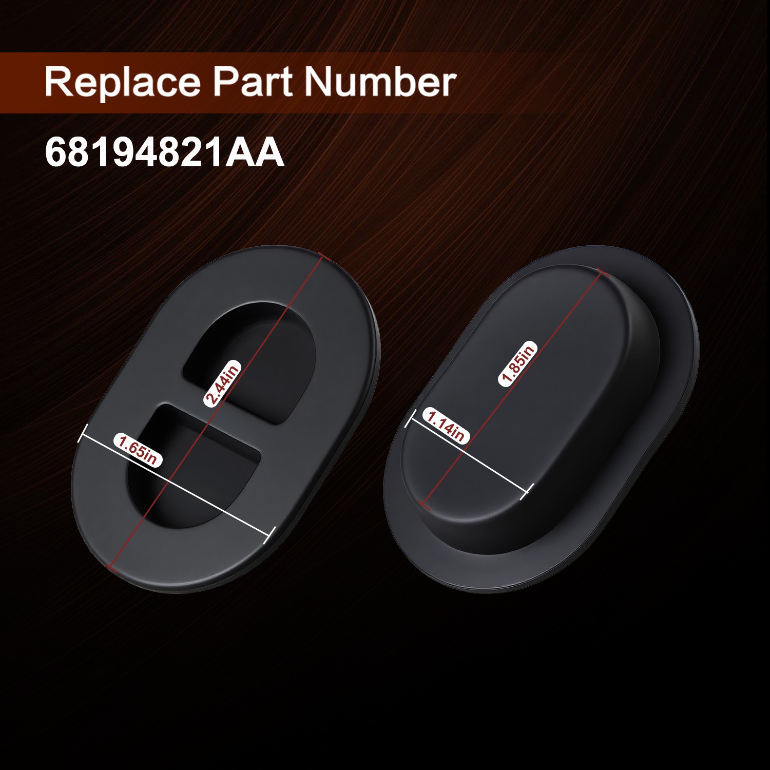 4x Automobile Floor Drain Seal Plug for Jeep Gladiator Wrangler JK