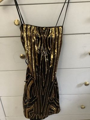 black gold bodycon dress Luuvis Woman Black Gold Bodycon Off The Shoulder Short Homecoming Dress  With Appliques