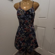 Banana Republic Cotten Poplin Floral Racerback Fit And Flare Sz 6