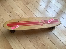 Original NASH - HOT FOOT Skateboard; cool Rick was here stickers, WOODEN