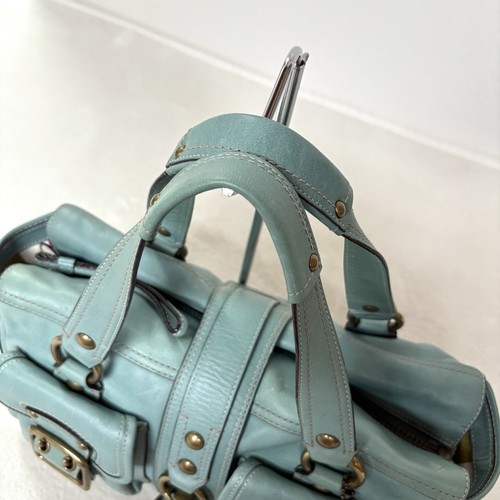 Coach 65th Anniversary Legacy Pocket Flap Satchel Handbag Mint Green Purse Y2K - Picture 3 of 10