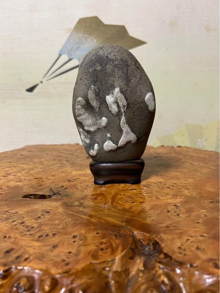 Bonsai Piedra Natural Montaña Suiseki Ojo de Visor Impresionante Soporte de Roca Japonés A Foto 2 de 2