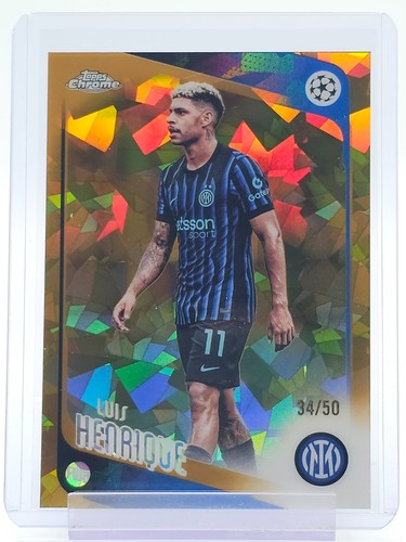 LUIS HENRIQUE 2025-26 TOPPS CHROME UEFA CHAMPIONS LEAGUE SAPPHIRE GOLD /50 Q5332