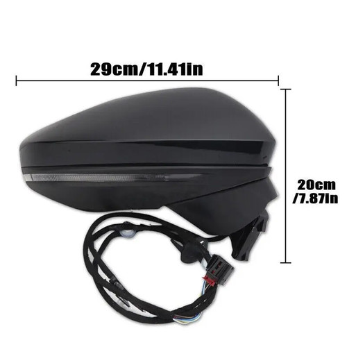 Right Black Side Door Wing Mirror For Audi A6 2019-2022 Electric Turn Signal - Picture 2 of 11