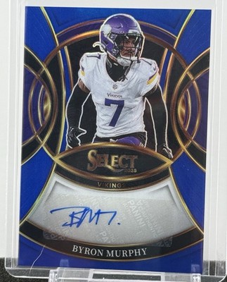 2025 Select Football Byron Murphy Blue Prizm Auto /149 Minnesota Vikings
