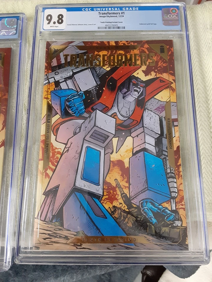 Transformers #1 CGC 9.8 10-й принт оба варианта золотой фольги - Изображение 3 из 4