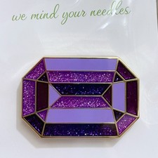 Go Stitch Studio Needle Minder magnet Amethyst gemstone needlepoint xstitch