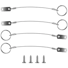 4 Pieces Stainless Steel 316 Lanyard Cable Safety Tether Wire With Qui