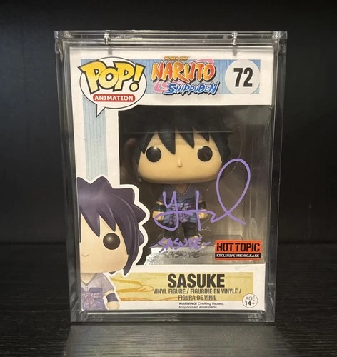 Funko Pop! Sasuke #72 Naruto Shippuden Hot Topic Pre-Release RARE - SIGNED - PSA