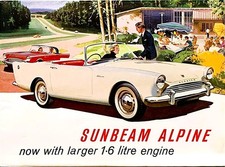 Sunbeam Alpine Series 2 Roadster &amp; Hard Top brochure c1960 - #753/H