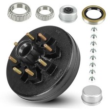12" x 2" Trailer Brake Drum Kit, 8 on 6.5" Bolt Circle Brake Drum for 7000 lb