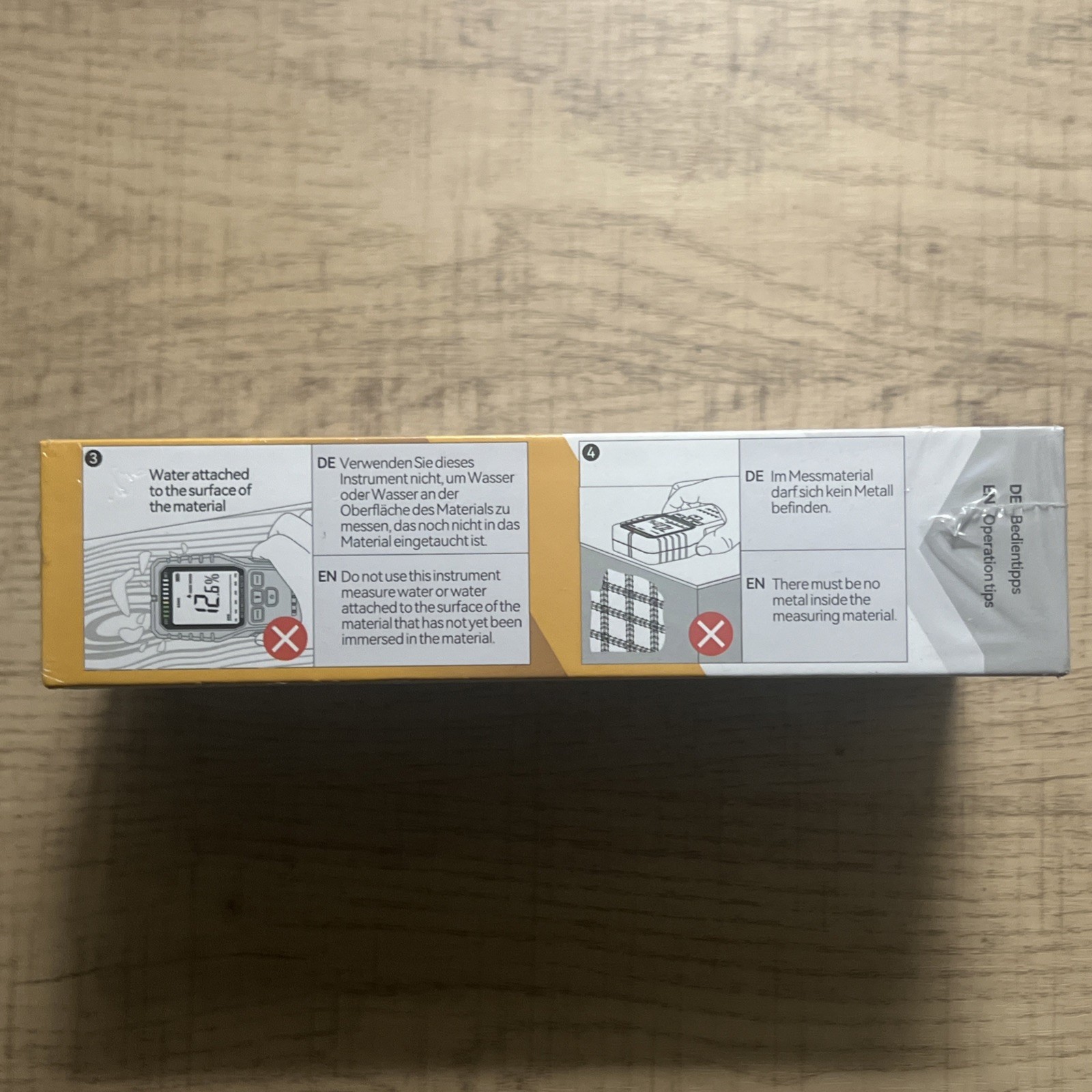 Pinless Moisture Meter Digital Wood Detector for Drywall Battery and Case