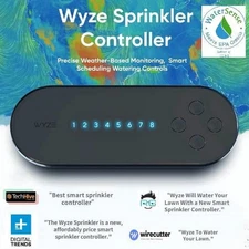 WYZE Smart Controller, Smart Sprinkler Timer with EPA Watersense, 8-Zone WiFi