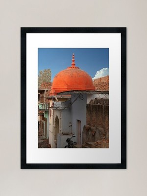 Orange Kuppel gerahmter Kunstdruck gerahmtes Wandbild Poster Leinwanddruck Bild