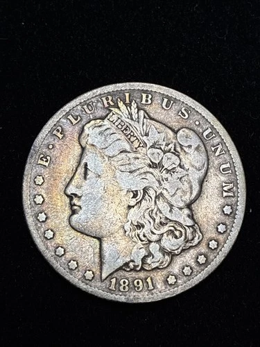 1891-CC $1 MORGAN SILVER DOLLAR VF VERY FINE