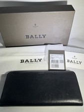 Bally Womens Mabin Leather Long Wallet in Bla...
