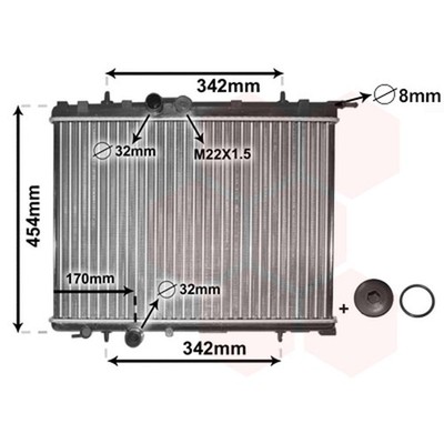 VAN WEZEL 40002189 KÜHLER WASSERKÜHLER MOTORKÜHLER 133038 NEU