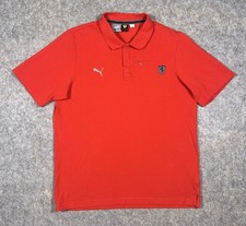 Puma Scuderia Ferrari Polo Shirt Men  s L Red Formula 1 Motorsports Racing Cars