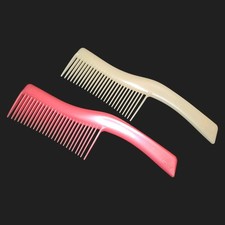 Vintage Goody Angled Combs Lot of 2 Pink  Ivory 1970s Hair Combs Retro VTG
