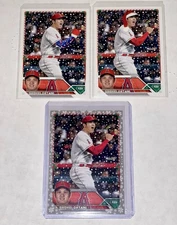 (3) 2023 Topps Holiday SHOHEI OHTANI Sleeve & Santa Hat SP & Grey Metallic