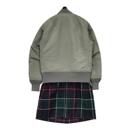 Scye MA-1 Fake Layered Padded Nylon Docking Military jacket khaki 5-0915A∞ - Picture 3 of 8