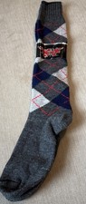 VTG Womens Mens Knee High Socks Argyl Orlon Acrylic Nylon Preppy 9-11