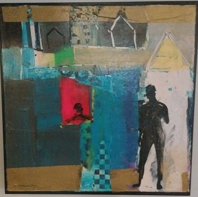 Robert Burridge ''She Got The House'' Original Abstract Mixed Media Gallery Wrap