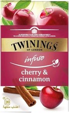 Twinings Cherry And Cinnamon InfUSion, 20 Tea Bags 40G Free Shipping World Wide