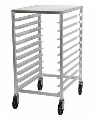 Advance Tabco Mobile Half Size Pan Rack Aluminum Worktop 3'' Shelf Spacing