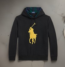 Polo Ralph Lauren Gold Big Pony Fleece Hoodie Sweatshirt New W/Tags Men s L