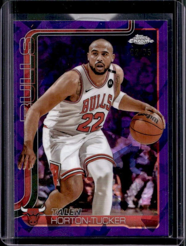 2025-26 Topps Chrome Sapphire Talen Horton-Tucker Purple Refractor #/75 Bulls