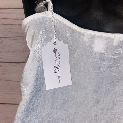 In Bloom By Jonquil Womens Sleeveless Sleep Top Ivory Sz L Crochet Lace B95 - 第 8/10 張圖片