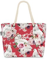 Void Tasche Tauben Rosen Romantik Blumen-Muster VöGel Floral Rosen-BlüTen
