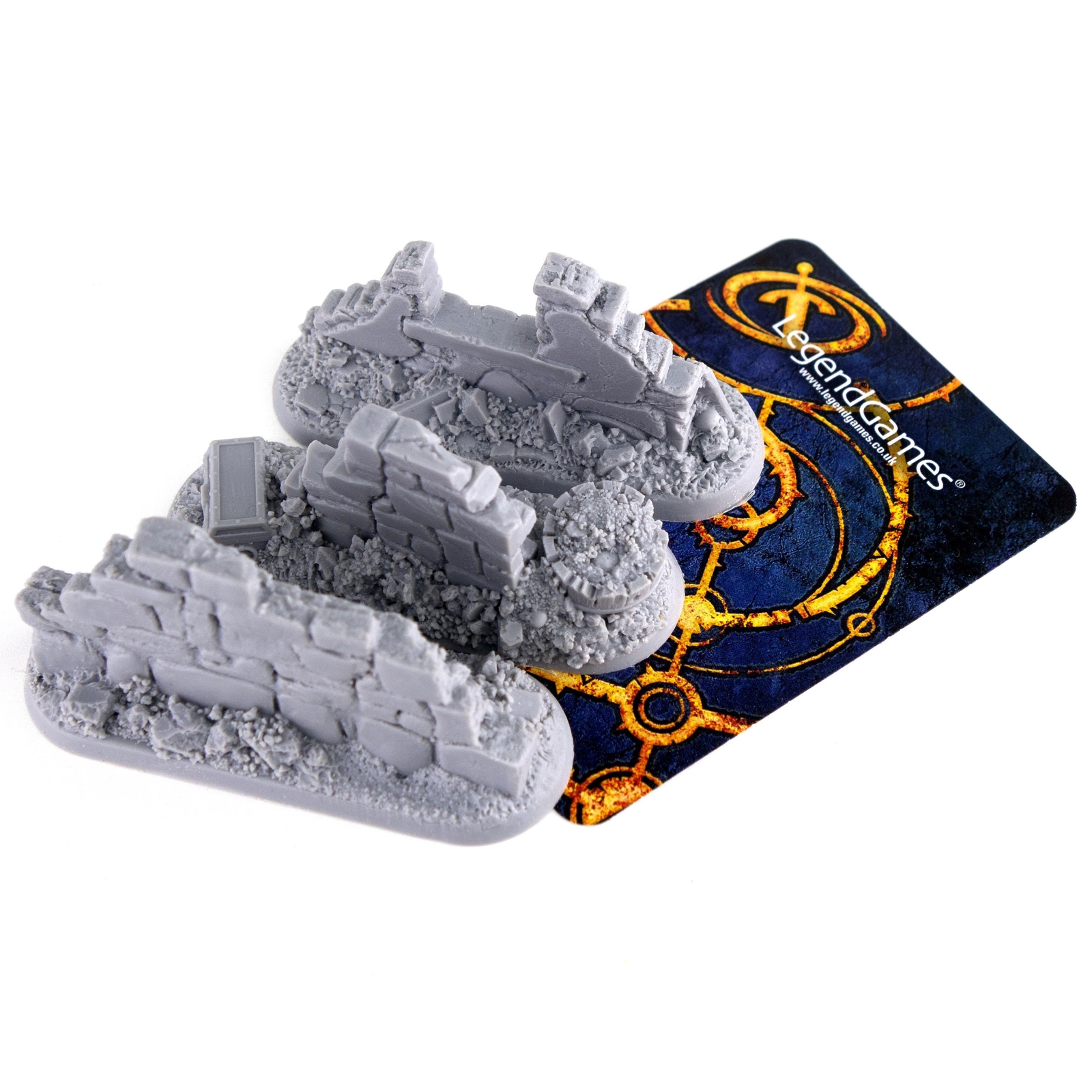 RPG Resin Scenery - Medium Ruined Walls  - Dungeon gaming terrain