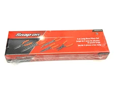 Snap On LONGNOSE5O 5pc ORANGE Needle Nose Pliers Set 411CF 96ACF 97ACF 911ACF