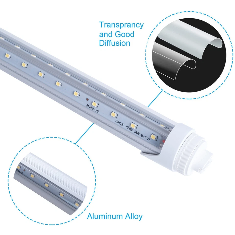 T8 T10 T12 R17D/HO 6Ft 40W Bombilla LED Luz de Día Equivalente F72T12/CW/HO Repuesto Foto 4 de 4