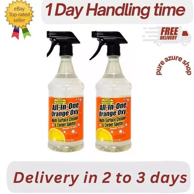 2-Pack All-in-1 Orange Oxy Cleaner Pet, Carpet, Stain Remover, All-Purpose