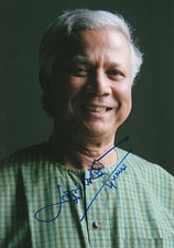 Mohammad Yunus "Nobelpreis Frieden 2006" Autogramm signed 20x30 cm Bild