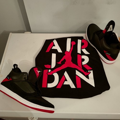 Nike Air Jordan Fadeaway (AO1329 023) Basketball Shoes Various Sizes Blk/Wht/Red - Picture 51 of 51
