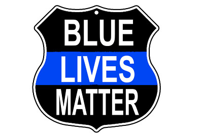 Blue Lives Matter Shield Sign 5.25 x5.25 Gift Decor 