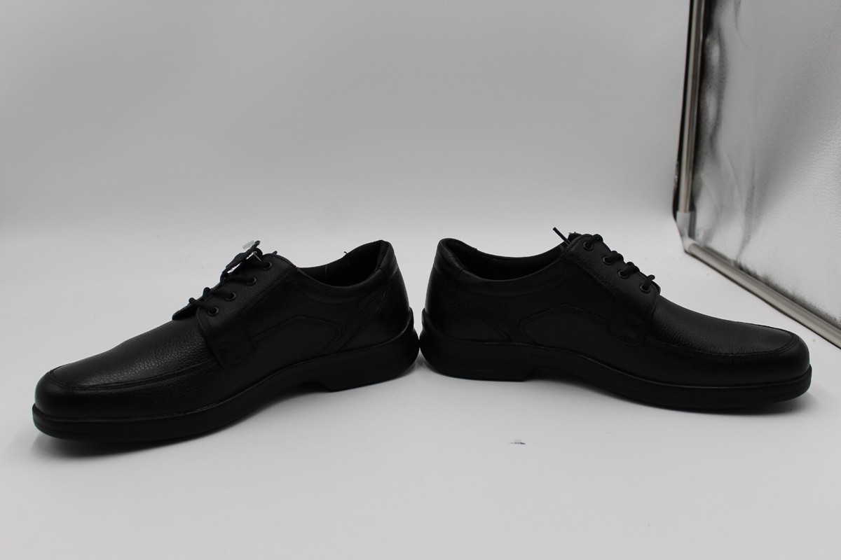 New Porto Sur Zapato Cabellero Agujeta Black Leather, Size 26 / US