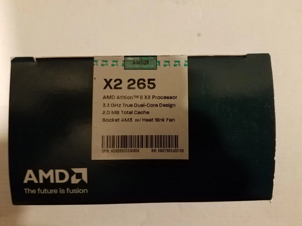 AMD Athlon II X2 265 2 Core  3.3GHz Socket AM2+/AM3 CPU ADX2650CGMBOX - Image 2 of 4