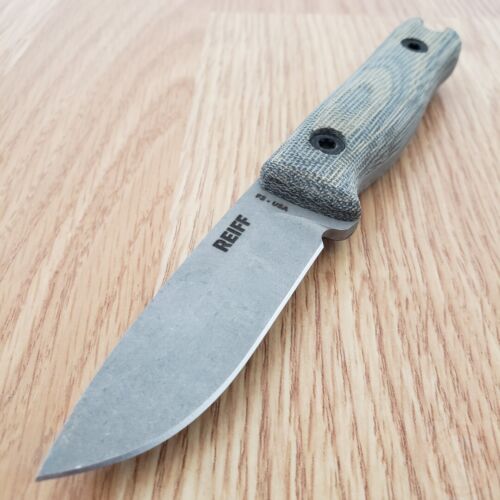 Reiff Knives F3 EDC Fixed Knife 2.9" CPM MagnaCut Steel Blade Micarta Handle - Picture 3 of 9