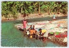 1964 WASHING CLOTHES ON BEACH ST LUCIA WEST INDIES 4x6" VINTAGE POSTCARD