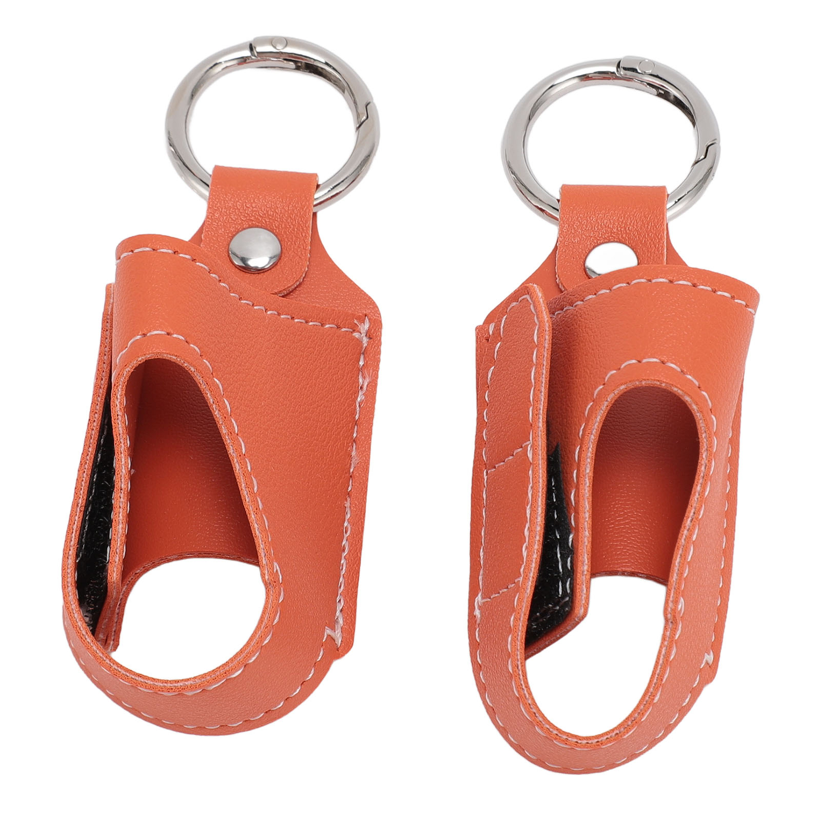 (Orange)2pcs Inhaler Carrying Holder Clasp Closure Safety Carabiner