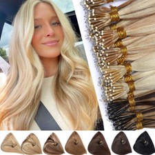 Russian Remy NANO RING Beads Tips Human Hair Extensions Rings 1g/s Rings Loop 8A