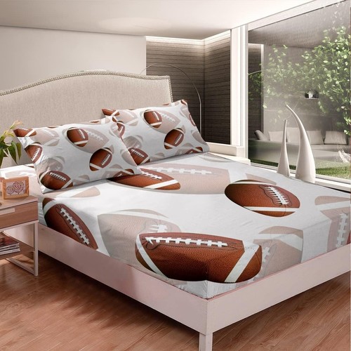 Full Size Microfiber Football Bedding Set for Boys & Girls - 4 Pieces - Picture 5 of 9