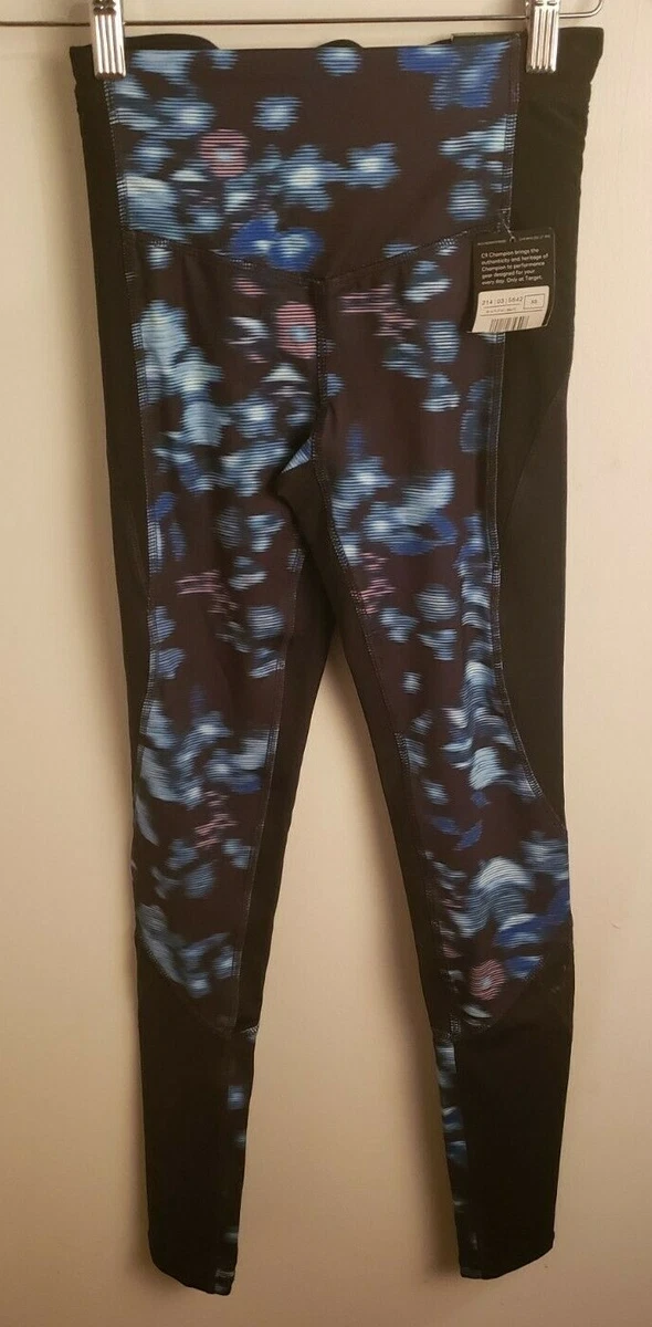 C9 Champion Duo Dry Embrace Compression Leggings Black & Blue XS